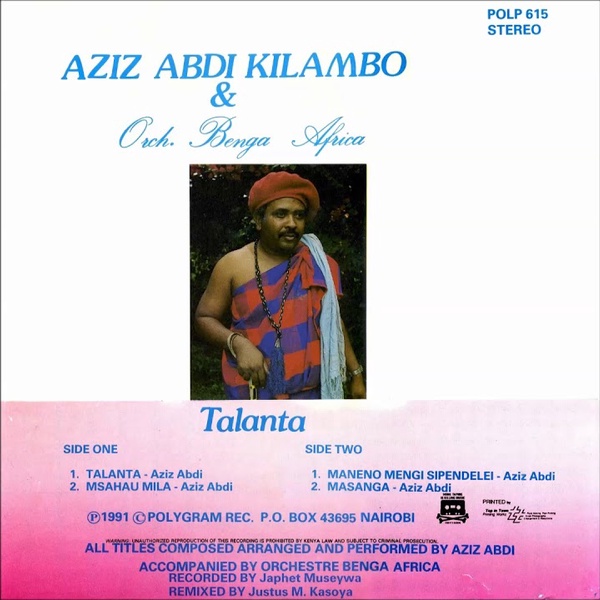 Aziz Abdi Kilambo & Orchestra Benga Africa - - Maneno Mengi Sipendelei